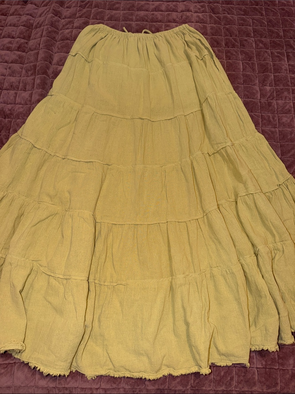Free People Tiered Maxi Skirt with Pockets - Large - Picture 6 of 8